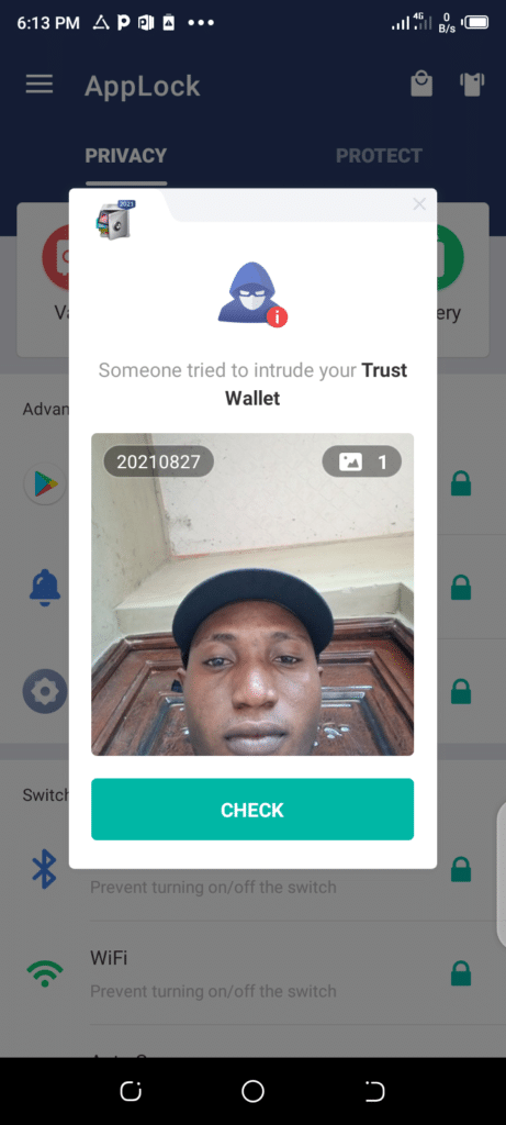 how to secure a Crypto wallet-intruder picture
