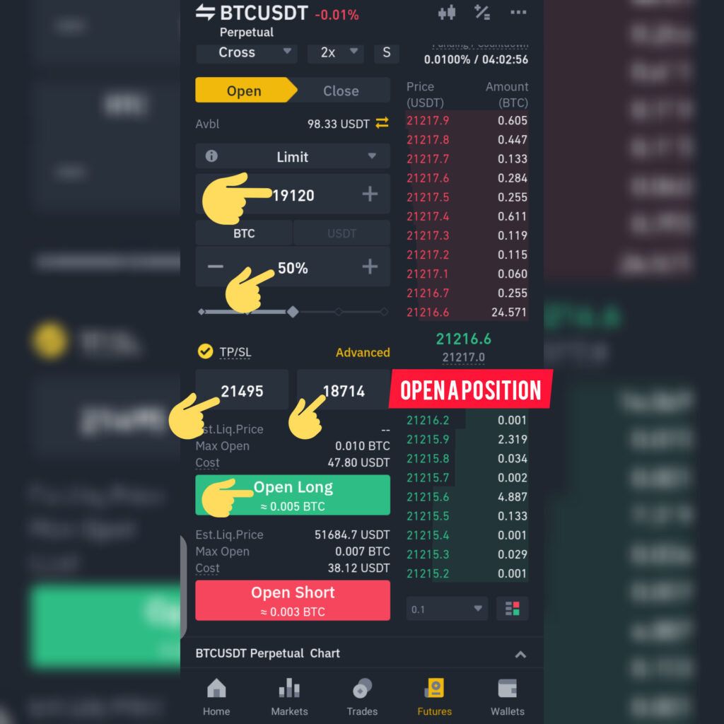 How To Open Binance Futures LONG or SHORT Orders with TP and SL